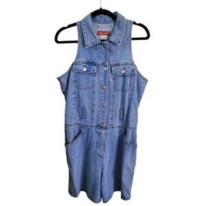 Jou jou Vintage Y2K 90s Denim Romper Jumpsuit Size 12